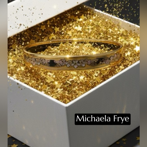 ❤️Michaela Frye gold enamel bangle - Picture 4 of 16